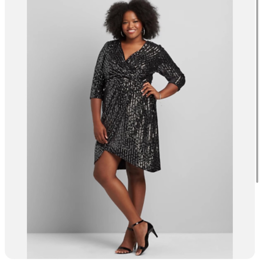 Silver and black Sequin dress
